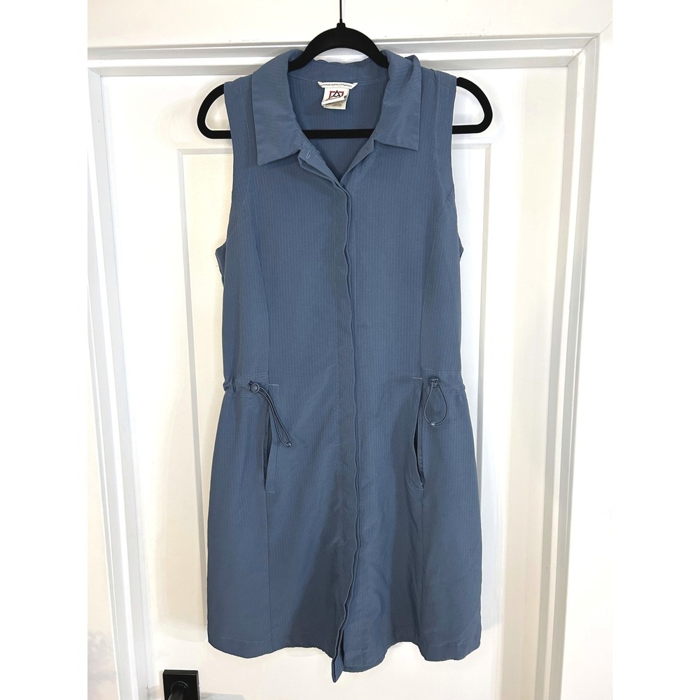 Avalanche Outdoor Supply Co Womens Blue Sleeveless Hiking Dress Drawstring Large